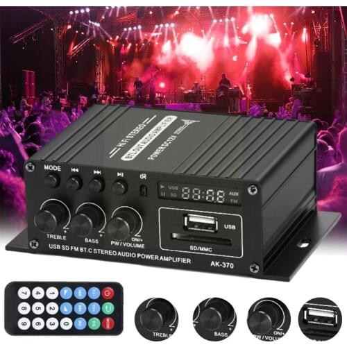 Mini HIFI Digital Bluetooth Audio Power Amplifier AK35 Amplifier Amplifier U Disk Two-channel FM Radio Stereo Support Bluet P0Y1