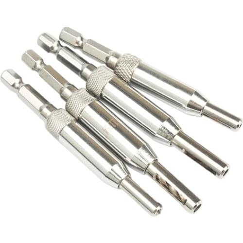 4pcs Hinge Drill Set Self-Centring Drill Set Hardware Drill Positioned Pilot Hole for Wood Hinges Drawers Center Drill Bit Set