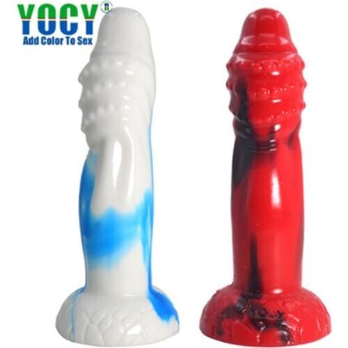 New style Colorful huge dildo Liquid silicone animal penis for men and women super soft thick dildo Prostate sex toys for woman