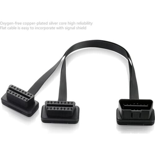 OBD II 16Pin Y Splitter Extension Cable Lead One Male To Dual Female