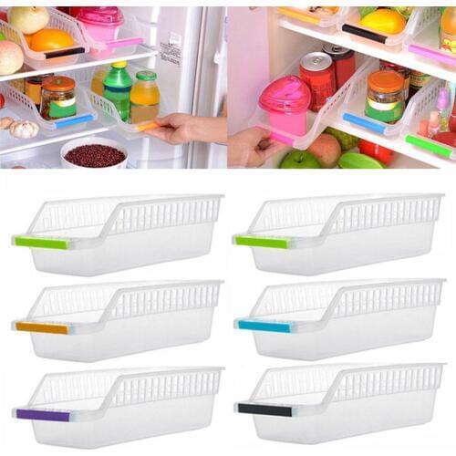 Home Kitchen Fridge Space Saver Organizer Slide Under Shelf Rack Storage Holder food container storage container For Home