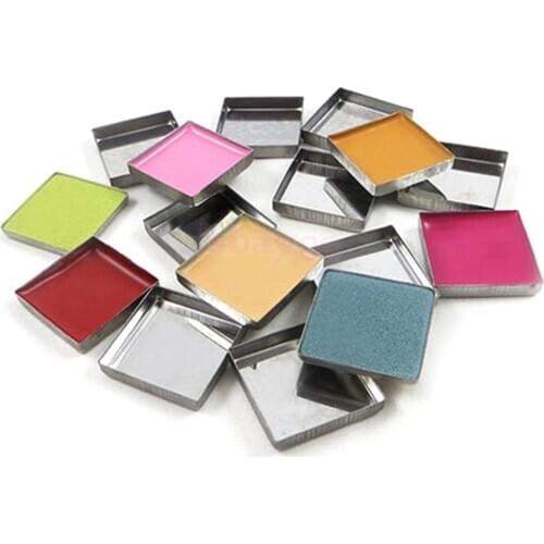 100 Pieces DIY Cosmetic Empty Eyeshadow Blush Pigment Eye Shaddow Makeup Pans Tin Container For Magnetic Palette Box