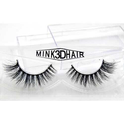 3D Mink Lashes Eyelash Extension 100% Handmade Thick Volume Long False Lash Makeup Giltter Packing 1 Pair A01