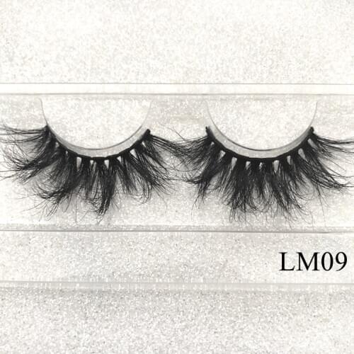 Buzzme Hand Made 28mm Lashes Only With Tray Extra Long Mink Fur False Eyelashes Extensions Maquiagem Makeup Tool