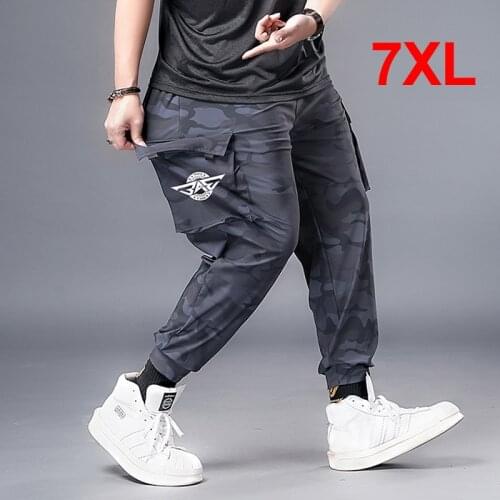 Joggers Men Streetwear Camouflage Pants Baggy Sweatpants Fashion Casual Trousers Plus Size 7XL Camo Pant Elastic Waist HA079