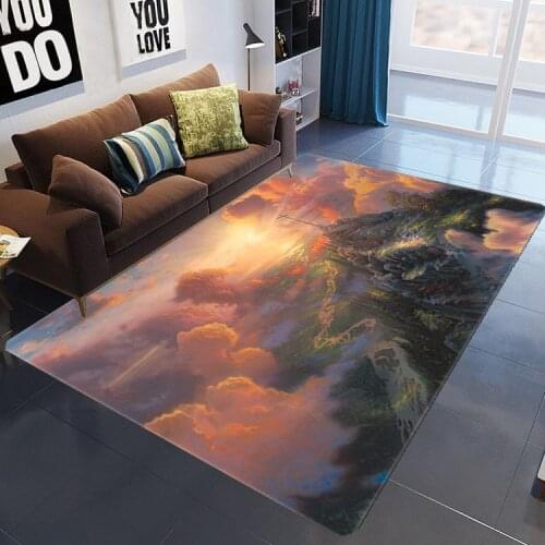 Modern New 3d printed carpet colorful landscape area rugs Decorative living room bedroom carpet floor mats kitchen hallway rug