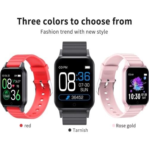 T96 Body Temperature Smart Watch For Android& IOS Heart Rate Blood Pressure Fitness Tracker Smart Bracelet