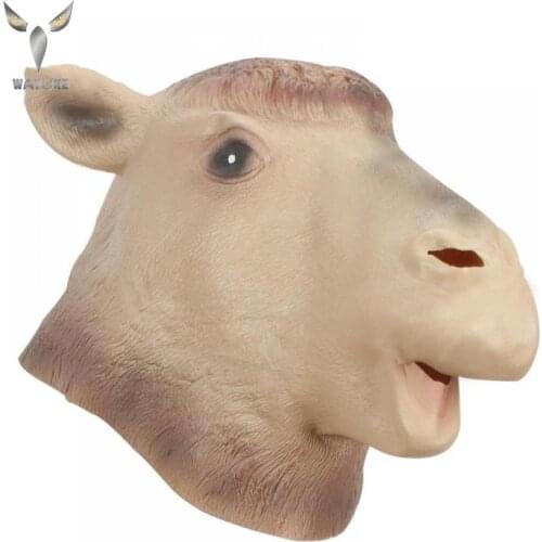 WAYLIKE Halloween Mask props latex camel headgear Adult Party Costume Mask horror Carnival Cosplay party props