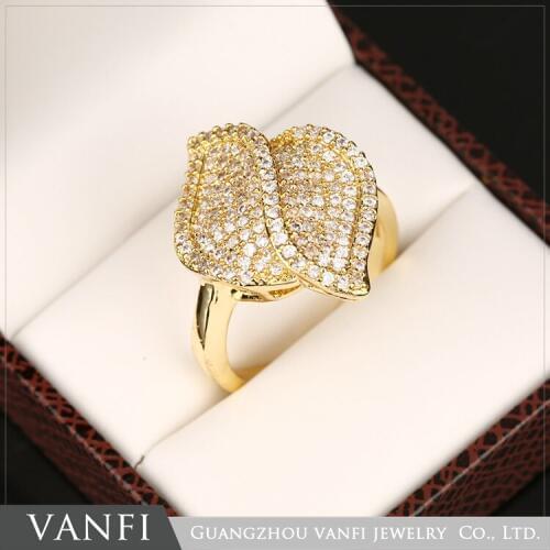 Factory Promotions Gold Color Jewerly ring AAA Cubic Zirconia high quality rings for girls best gift