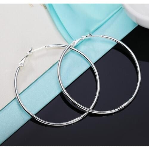 Women Fashion 5cm-8cm Diameter Cut Large Round Hoop Earrings Club Party Jewelry Accessory Valentines Day present