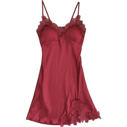 Womens Sexy Lace Floral Nightgown Slip Dress Lingerie Sleepwear Nightwear