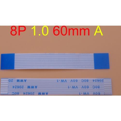 1pcs New 8pin FFC FPC flat flexible cable 1.0mm pitch 8 pin forward Length 60mm 8p Width 9mm Ribbon Flex Cable