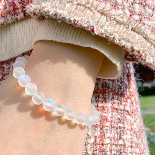 11 Colors 8mm Stone Beads Natural Healing Bracelet Colorful Beaded Bracelets Men Women Yoga Elastic Pulsera Jewelry Gifts