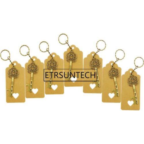 200pcs Metal Key Beer Bottle Opener Ring Keychain Wedding Party Favors Vintage Kitchen Accessories Antique Gifts for Guests