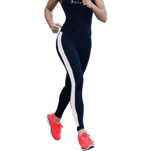 2017 New Autumn Casual Women Side Stripe Pants Skinny Black Pants Trousers