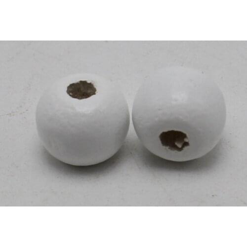 500 White 8mm Round Wood Beads~Wooden beads