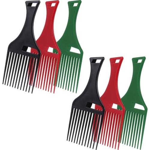 6pcs Hair Pick Combs Smooth Hair Pick Combs for Afro Hair Curly Hair