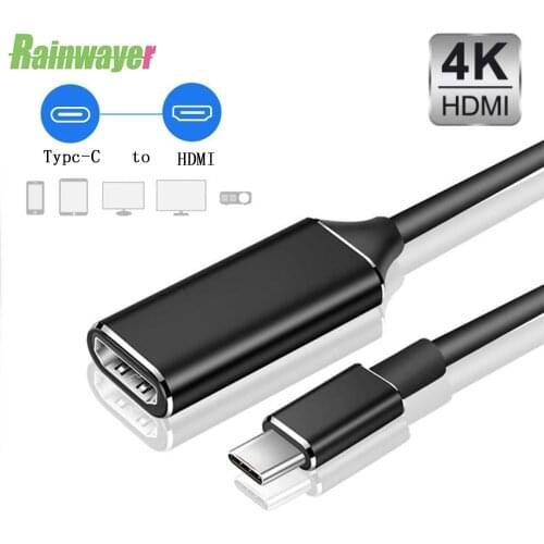 USB C to HDMI Adapter 4K 30Hz Cable Type C to HDMI for MacBook Samsung Galaxy S10 Huawei Mate P20 Pro USB-C Type-C HDMI Adapter