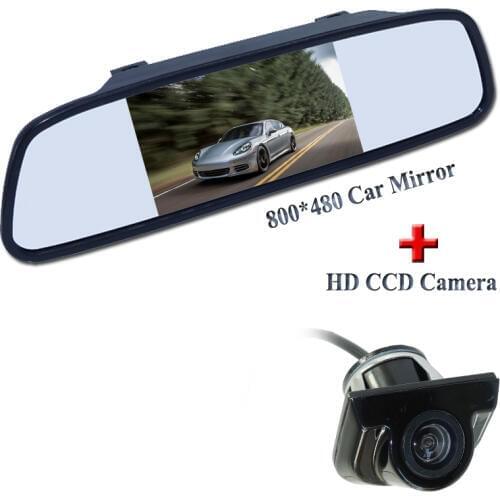 Car rear view camera 170 wide angle+4.3" car monitor FOR various types of cars as for Cadillac for Honda for Lexus and the like