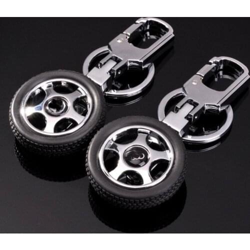 FREE SHIPPING BY DHL 200pcs/lot High Quality Mini Tyre Keychain Zinc Alloy Keychain Rubber Rotating Tyre Keyrings with Car Logo