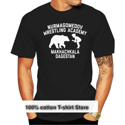 Dagestan School Of Bear T-Shirt Khabib Tee Men Black For Youth Middle-Age The Old Tee Shirt
