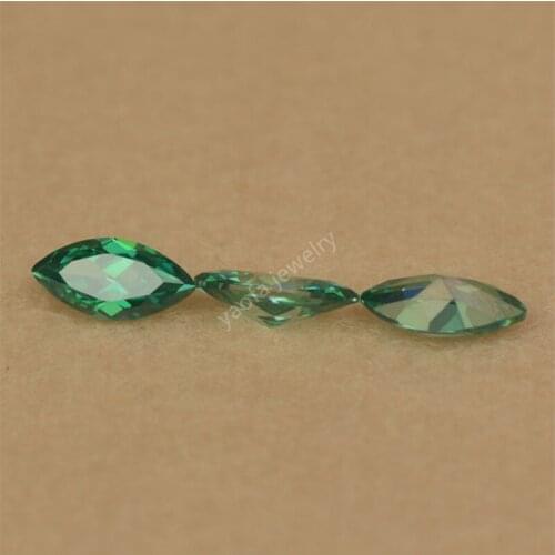 Hot Sale 5A 1.5x3-10x20mm Light Green Lab Cubic Zircon Stone Loose Marquise Cut CZ Synthetic Gems For Fashion Jewelry Diy