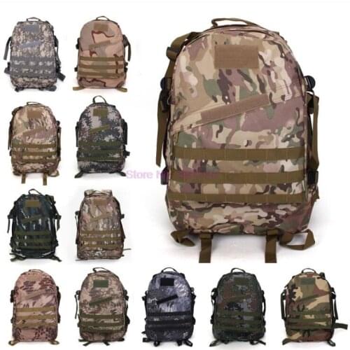 By dhl 50pcs Sports Outdoors Molle 3D Military Tactical Backpack Rucksack Bag Camping Traveling Hiking Trekking 40L Hiking Bag