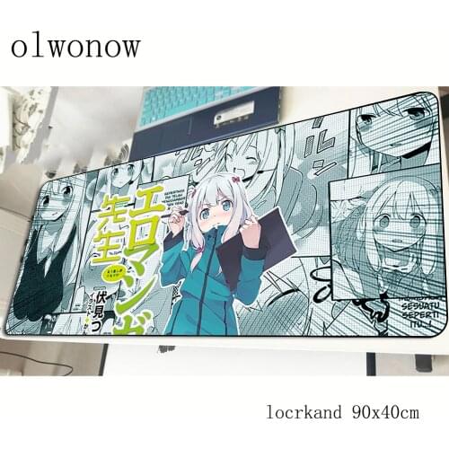 EroManga Sensei mouse pad locrkand 900x400x2mm mousepads gaming mousepad gamer anime High-end mouse pads keyboard pc pad