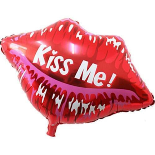Red Kiss Me Lips Helium Foil Balloons Wedding Party Decorations Marrage Decro Helium Air Balls valentines Day Party Suppliers