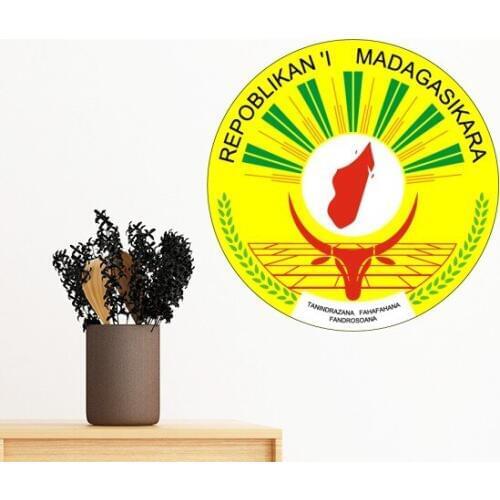 Madagascar Africa National Emblem Removable Wall Sticker Art Decals Mural DIY Wallpaper for Room Decal