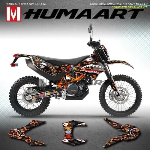 HUMMART Enduro Race Motorbike Custom Decals Motor Graphics Kit for 690 SMC-R SMC R Enduro 2012 2013 2014 2015 2016 2017 2018