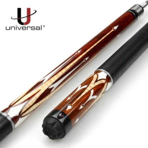New Universal Sculpture Pool Cue 12.75mm Tip UN111-7 Black 8 with Protector