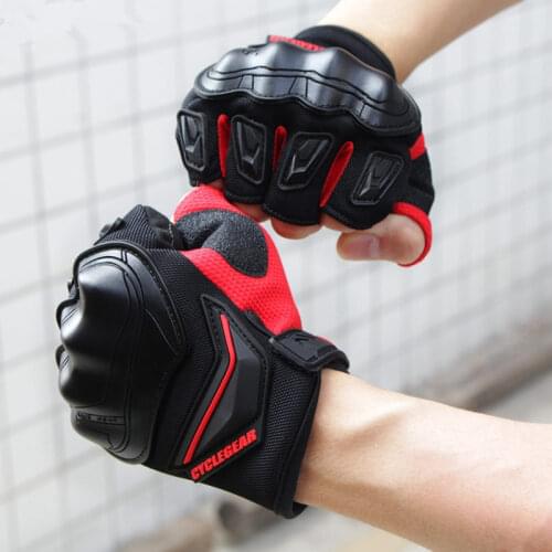 Summer Gloves Men Cool Motorcycle Half Finger Gloves for Motocross Racing Motorbike Guantes Moto Off Road Cycling Riding Glove