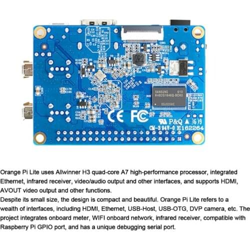 For Orange Pi Lite ARM Development Board H3 quad-core A7 Processor Open-Source Single-board Computer 50LA