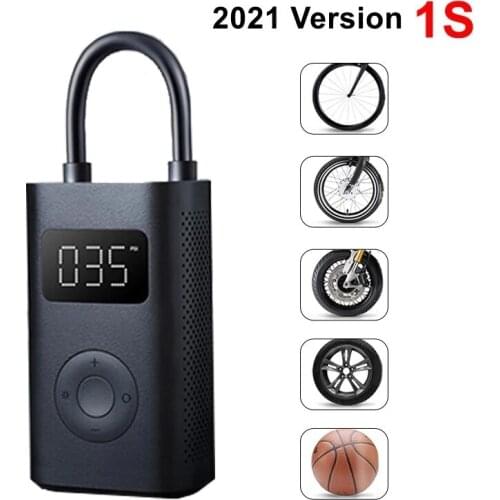 XIAOMI Mijia Portable Smart Digital Tire Pressure Detection Electric Inflator Pump 1S for Footbal Motorcycles Bicycles Balls Car