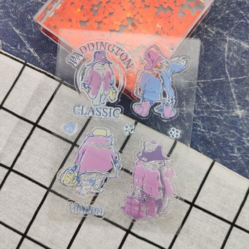 DIY of 3 Styles per Set Bear Clear Stamp For Scrapbooking Transparent New Silicone Scrapbooking Stamps Rubber Photo Album Decor