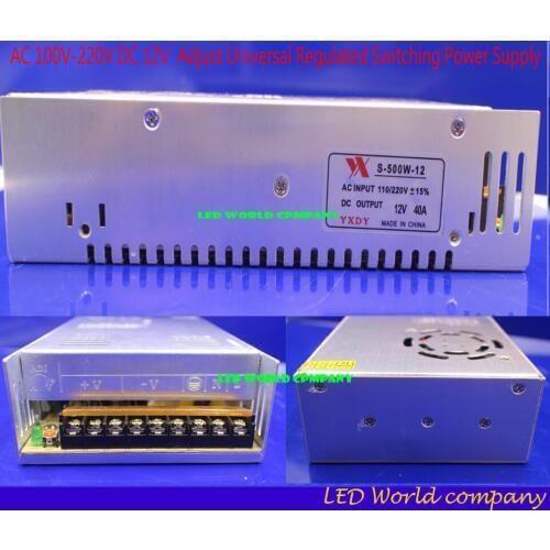 Factory Directly Sell AC110V-220V TO DC 12V /40A 480W Sealed type Switch Power Supply Driver Adapter LED Strip Light