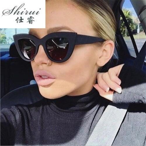 Cat Eye Sunglasses Ladies Acrylic Anti-Reflective Sun Glasses Vintage White Sunglasses Beach Sun Shade Sexy Woman Fashion 2018