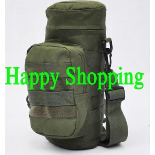Tactical Climbing Canteen Kettle Water Bottle Pouch Molle With Small Mess Pouch Mountaineering OD Green