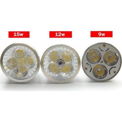 Ultra Bright 9W 12W 15W GU10 MR16 E27 E14 LED Bulb 85-265V Dimmable Led Spotlights Warm/Natural/Cool White lamp 110V 220V DC 12V