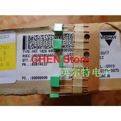 20PCS/50PCS ERO MKT1826 682/100V P5MM green Audio film capacitor ERO1826 6800pF/100V Copper MKT 1826 0.0068UF 100V 6N8 6800P 682