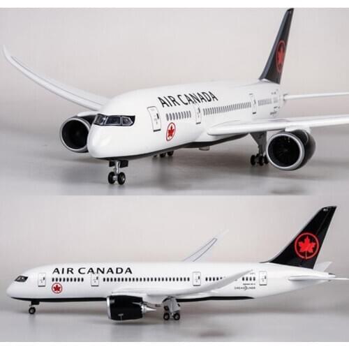 1/130 Scale 43cm Airplane 787 B787 Dreamliner Aircraft Canada Airlines Model W Light &Wheel Diecast Plastic Resin Plane