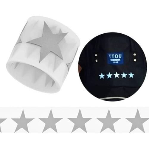 1Roll 3*100CM On Backpack Cloth Sticker Reflective DIY Crafts Multi Purpose DIY Iron On Fabric Silver Clothing Accessories