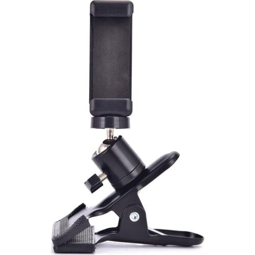 1pc Guitar Head Clip Mobile Phone Holder Live Broadcast Bracket Stand Tripod Clip Head For Support Desktop Music Holder