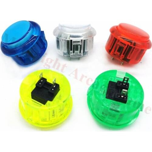 10pcs Transparent Non-LED 30mm/24mm Arcade Push Button Copy SANWA OBSF-30 OBSN-30 for DIY Raspberry pi MAME PC game machine