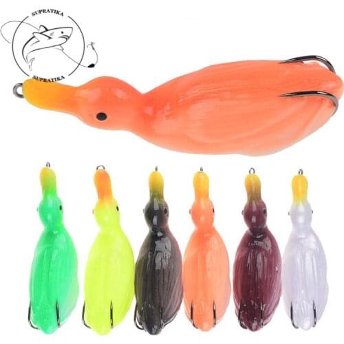 10cm/18g Artificial Silicone Duck Freshwater Fishing Lure Soft Bait Anti-Corrosion Bionic High Quality Silicone Fishing Bait