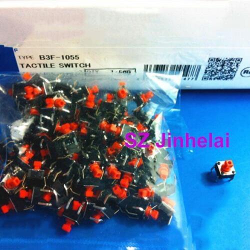 100pcs OMRON B3F-1055 Authentic original TACTILE SWITCH 2.55N,Key button 6*6*7.3mm