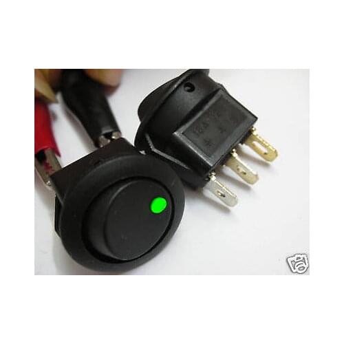 100,Green red yellow blue Led Light 12V Car Rocker OFF/ON SPST Switch
