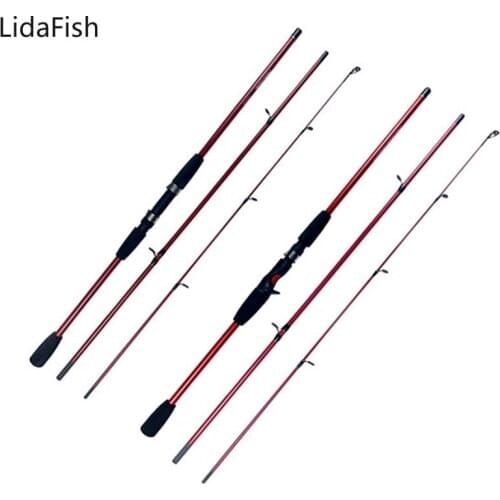 3 section Fishing Rods 2020 ultralight fast Casting/Spinning rod 1.8m 2.1m Carbon Travel Lure Rod