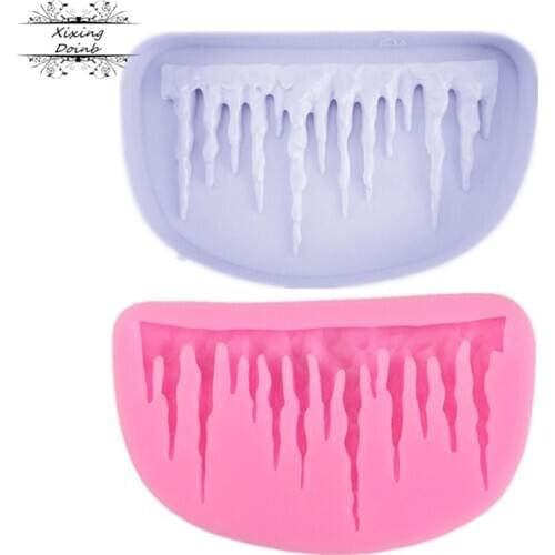 3D icicle ice cone rim silicone mold DIY baking tool cake chocolate cake baking software mold Christmas decoration